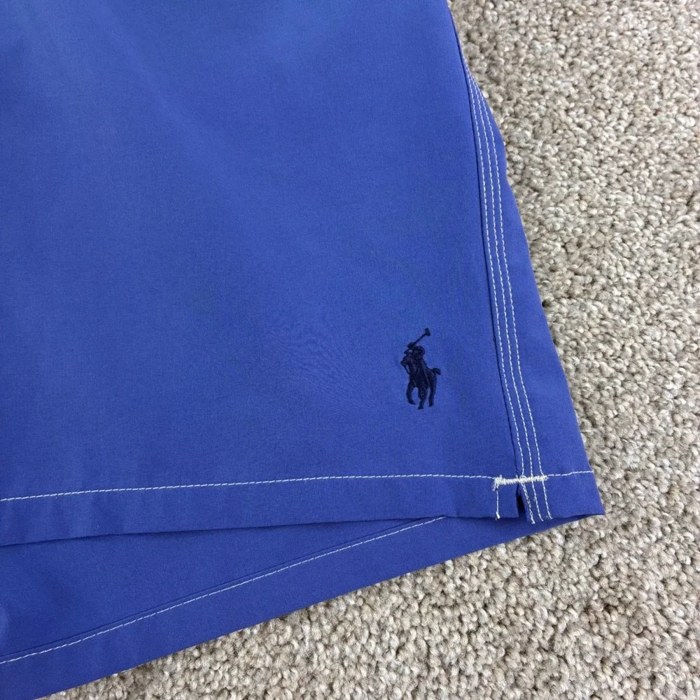 Polo Ralph Lauren Swim Trunks Mens XL Blue Cargo Board Mesh Lined Coastal Resort